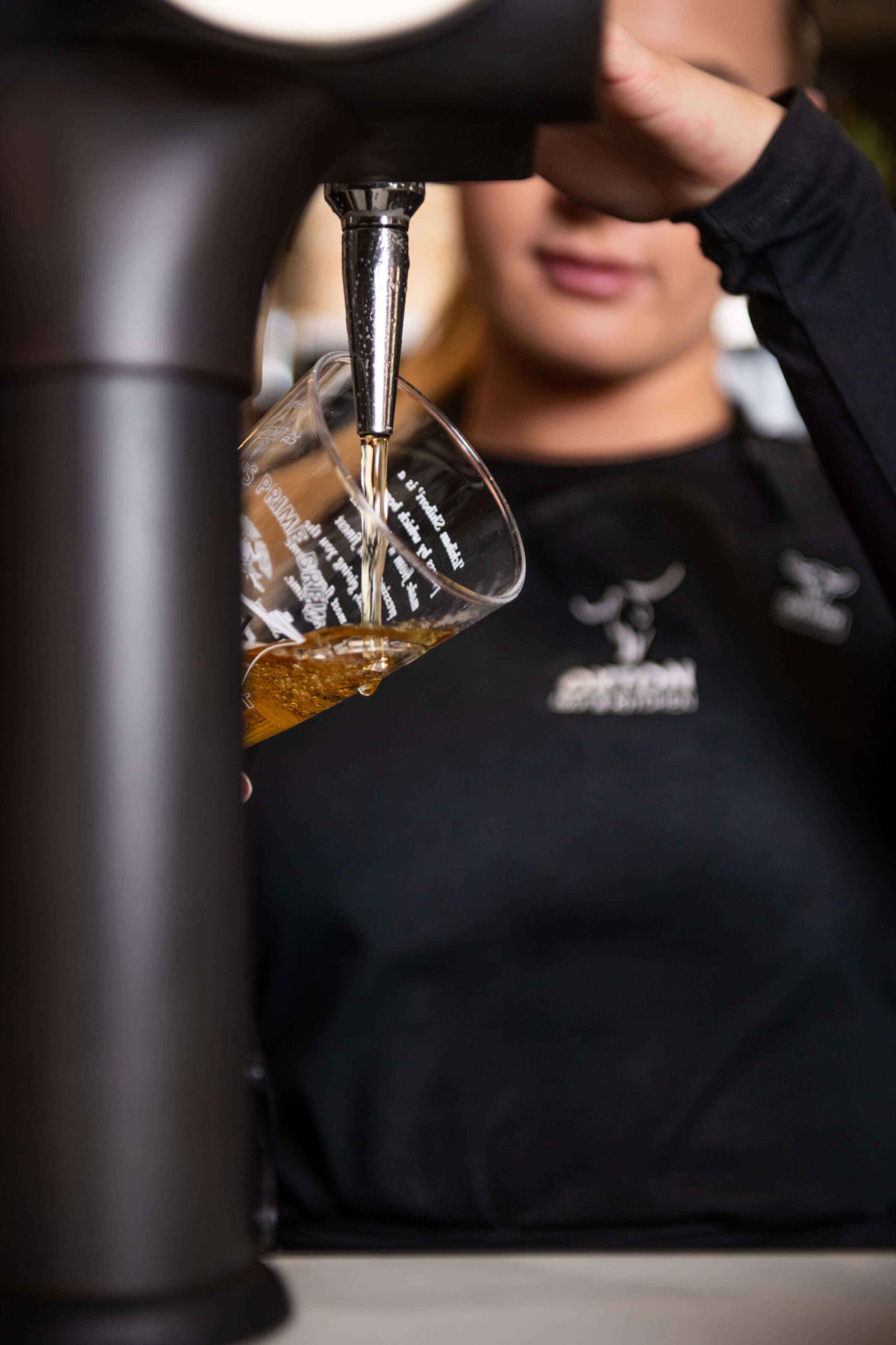 Lager pouring at the Oxton Bar
