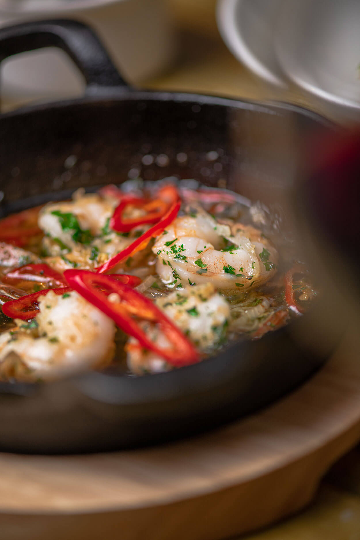 Prawns and peppers dish at Oxton Bar